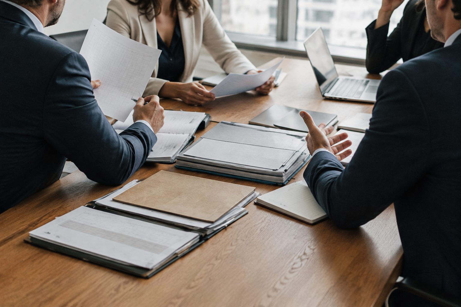 Reunión de trabajo con la dirección de una empresa